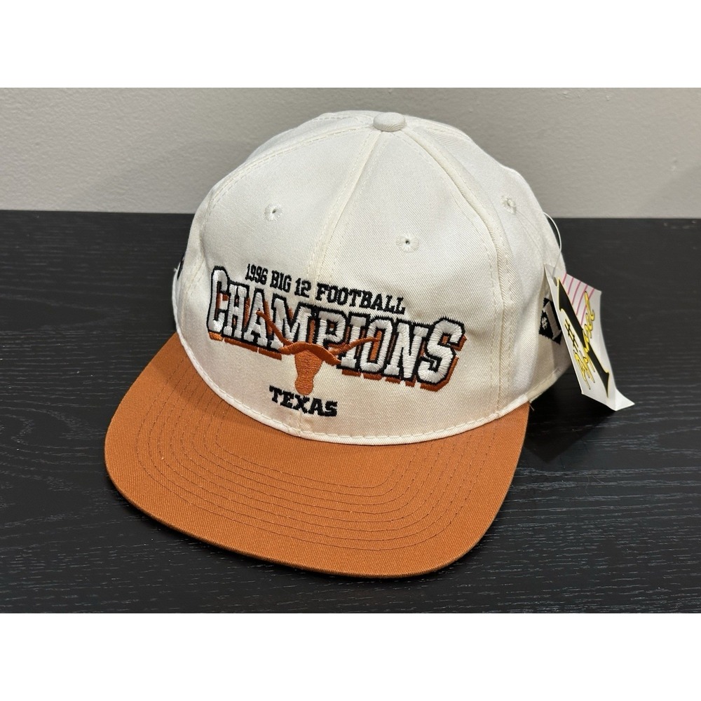 Vintage INAUGURAL 1996 Big 12 Championship Texas Longhorns Snap-back Hat W/tag